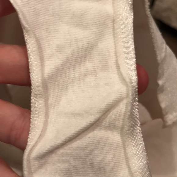 Flexees M ivory shapewear shaper slimming panty lined satin lace trim skirt - Picture 10 of 12